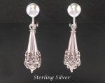 Classy 925 Sterling Silver Clip-On Earrings, Artisan Crafted