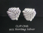 Sterling Silver Clip On Earrings in a Classic Design by Dazzlers