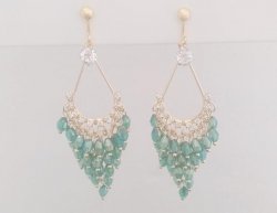 Clip On Earrings, Chandelier, Dazzling CZ Crystals | Dazzlers