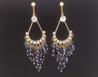 Chandelier Clip On Earrings, Gold, CZ's, Crystals | Dazzlers