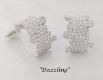 Dazzling Half Hoop Crystal Clip On Earrings - Sparkling Crystals
