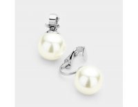 Classic Cream Pearl Clip On Earrings 14mm Solo