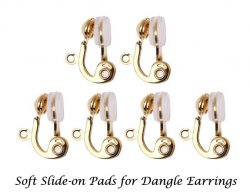Soft Pads for Clip On Earrings Dangle or Drop Earring Styles