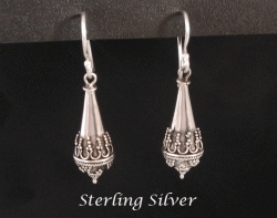 Sterling Silver Earrings | Artisan Crafted Ornate Earrings
